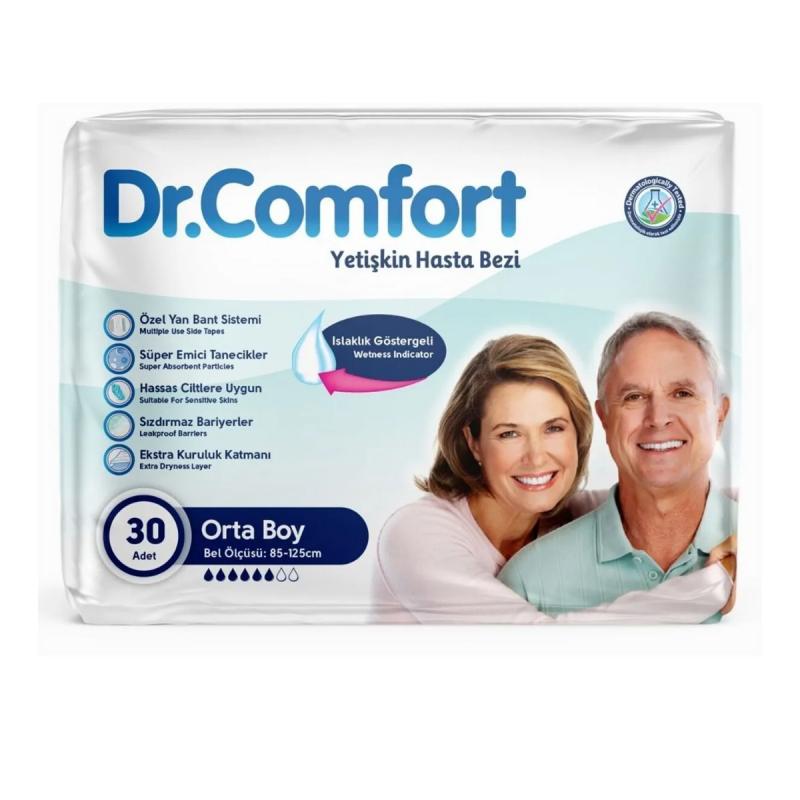 Dr Comfort Yetişkin Bel Bantlı Hasta Bezi M Beden