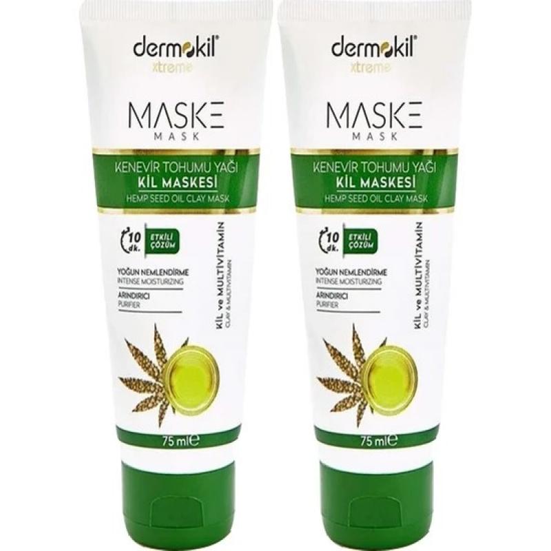 Dermokil Kenevir Tohumu Yağı Kil Maskesi-75 ml x 2 Adet