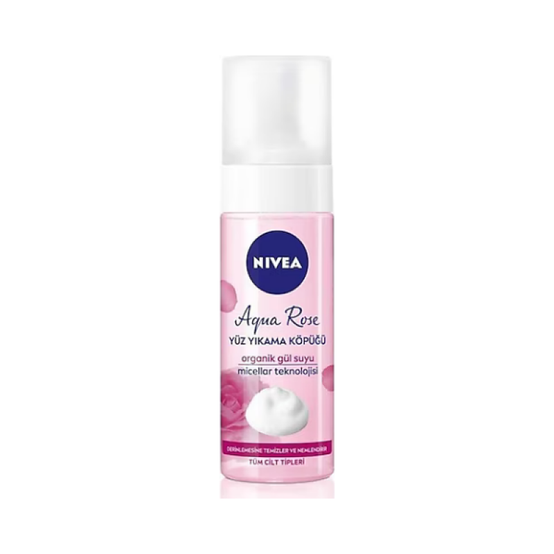 Nivea Aqua Rose Organik Gül Suyu içeren Yüz Yıkama Köpüğü 150 ml