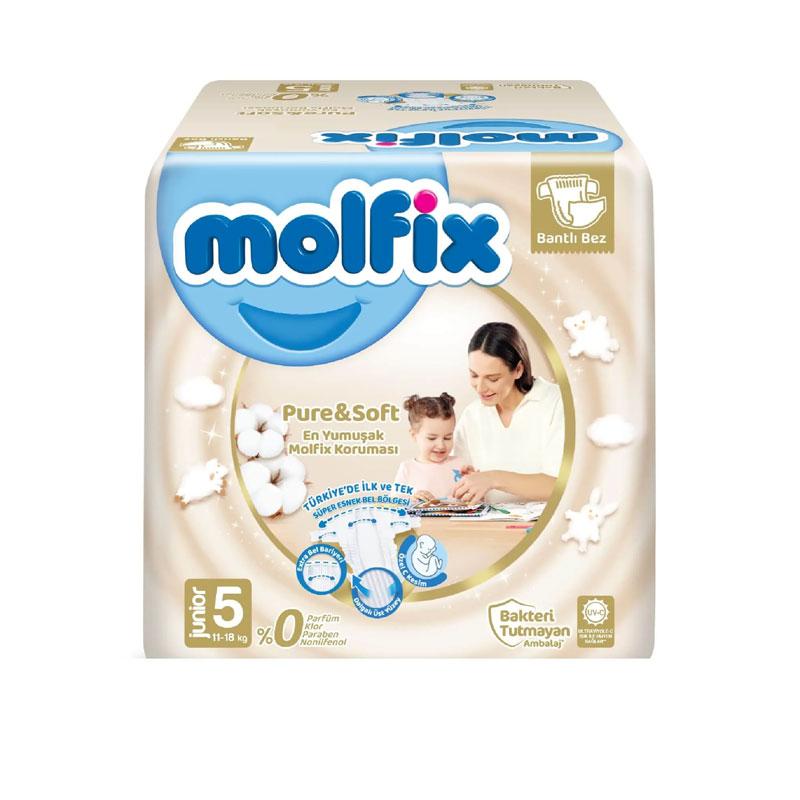 Molfix Pure Soft 5 Beden Junior 66'lı Bebek Bezi