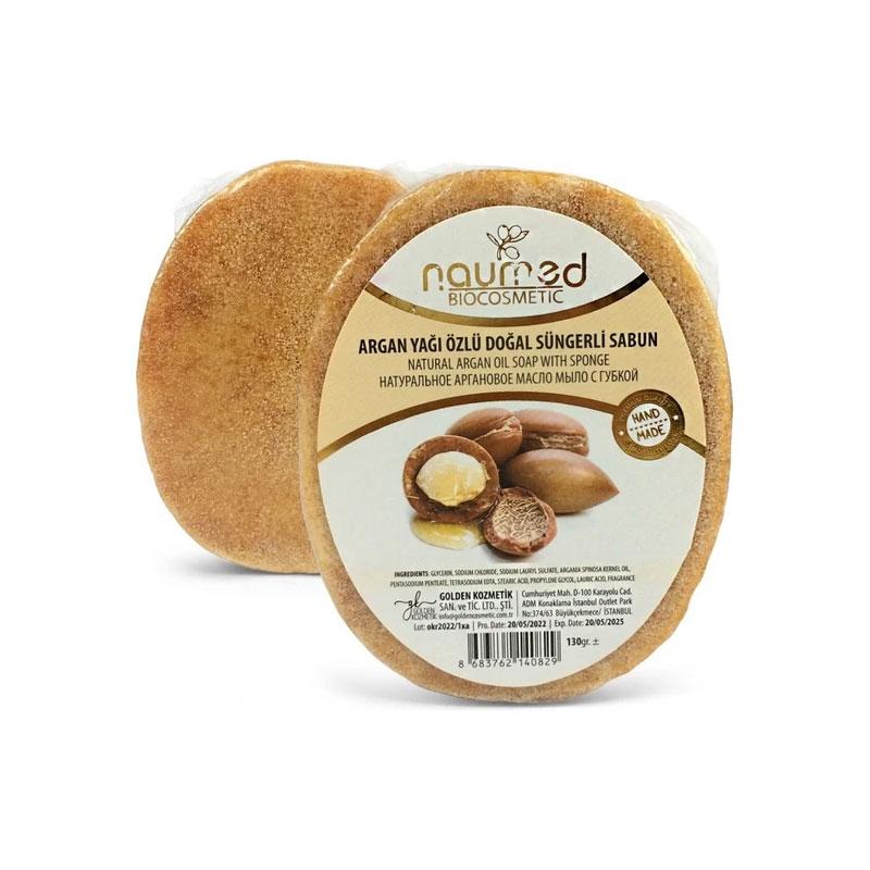 Naumed Argan Yağı Özlü Doğal Süngerli Sabun 130 gr